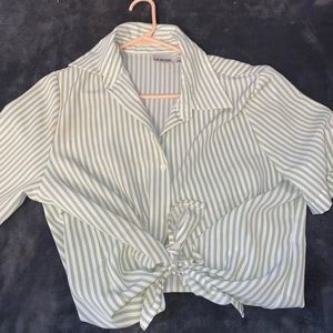 Tie up button shirt